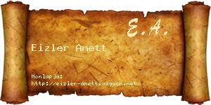 Eizler Anett névjegykártya